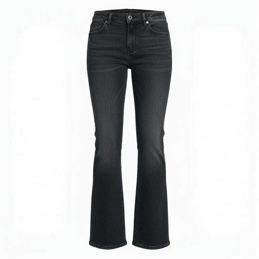 Ma14 Yves Saint Laurent イブサンローラン YSLロゴ バックポケット デニムパンツ ジーンズ サイズ44 ブラック メンズ ボトムk02i