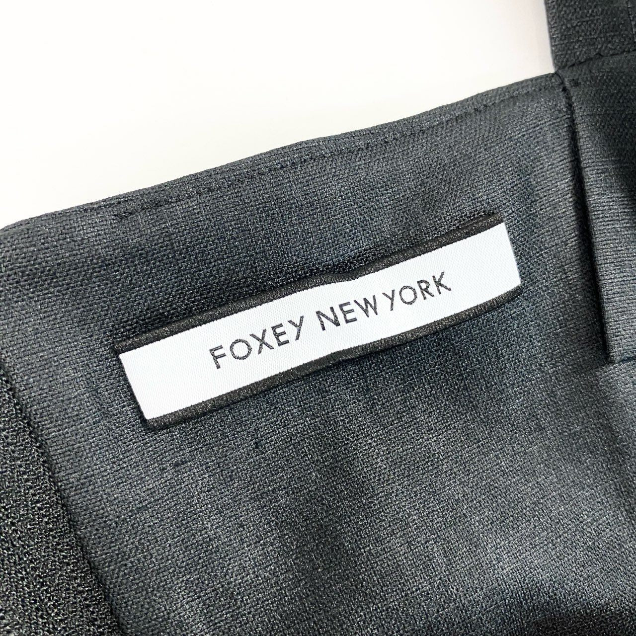 8j10 《未使用》 FOXEY NEW YORK フォクシーニューヨーク Dress Sabina 定価￥68.200 キャミソールワンピース リネン調 ストレッチ レディース 女性用 44430 38 ブラック ポリエステルu02t