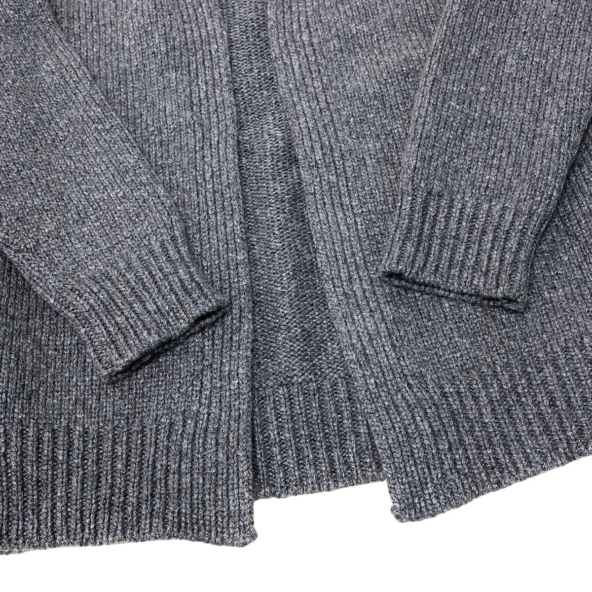 10i28 【美品】A-K-R-I-S- アクリス カシミヤニットカーディガン ニットセーター ミドル丈 44サイズ グレー カシミヤ100％ レディース 女性用u02t