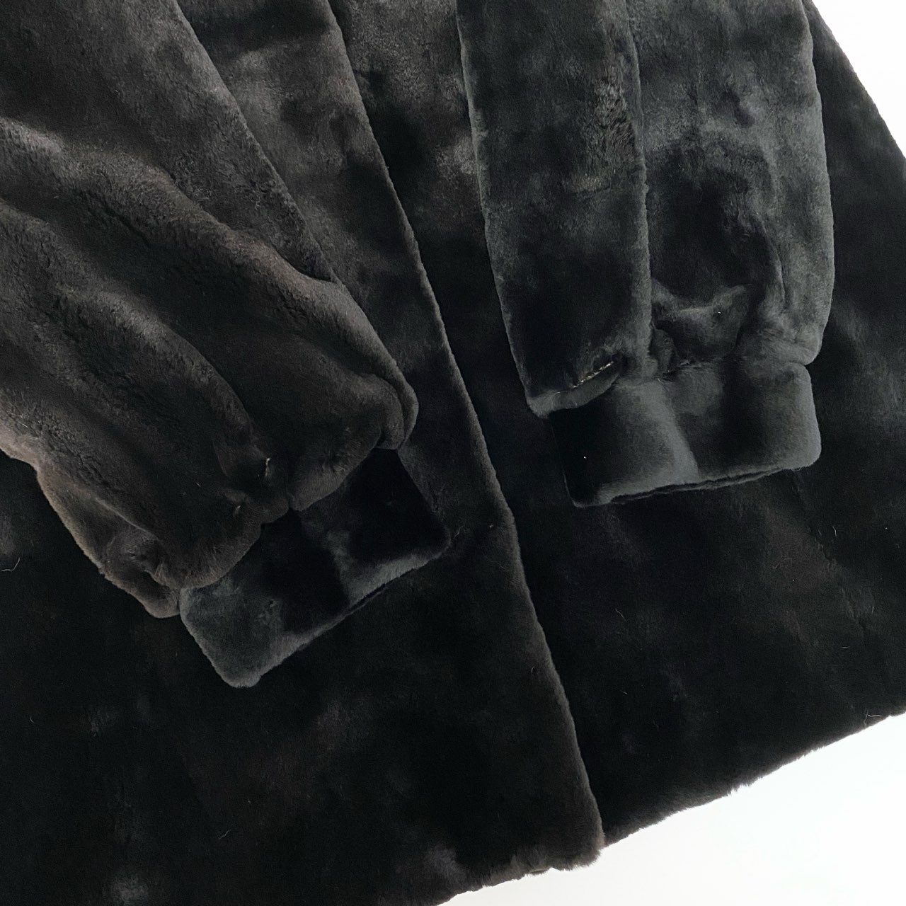 35a15 SAGA MINK サガミンク 銀サガ シェアードミンク ロングコート サイズF ダークブラウン 本毛皮 Shared Mink Fur Coatt18r