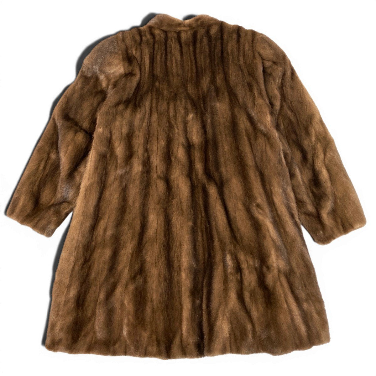 54g8 JINDO SAGA MINK サガミンク 銀サガ パステルミンク ロングファーコート サイズ13 茶系 最高級本毛皮 Mink Fur Long Coatt18r