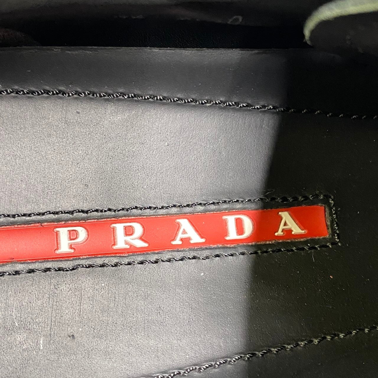 1h29 PRADA SPORTS プラダスポーツ サイドメタルロゴ スニーカー サイズ7 ブラック シューズ Metal Logo Sneakerst18r