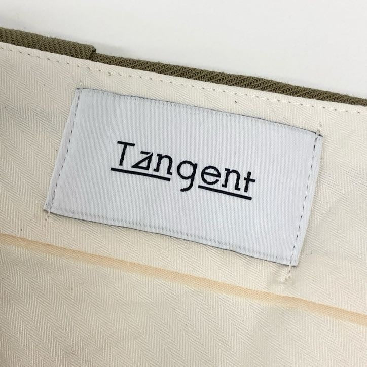 44k18 Tangent タンジェント センタークリース入り グルカパンツ ミリたりーデザイン スラックス サイズ48 カーキ コットン100 メンズ 男性用