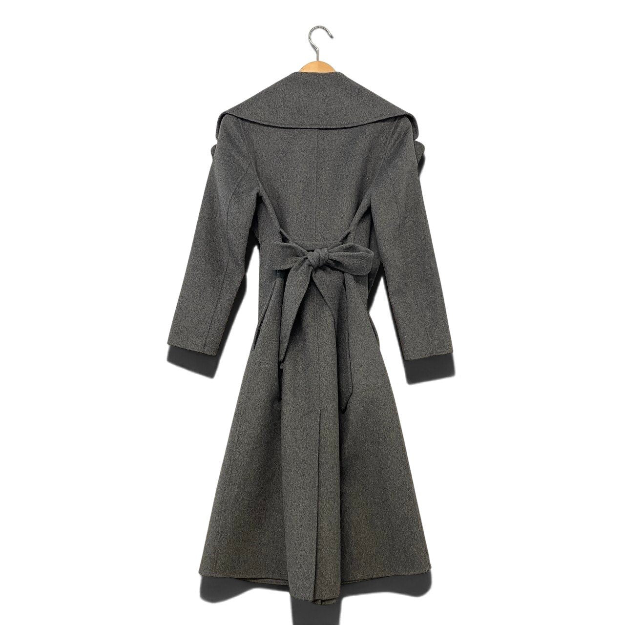 55h21 LAUREN RALPH LAUREN ローレンラルフローレン チェスターコート ウールロングコート  00サイズ グレー レディース 女性用u02t