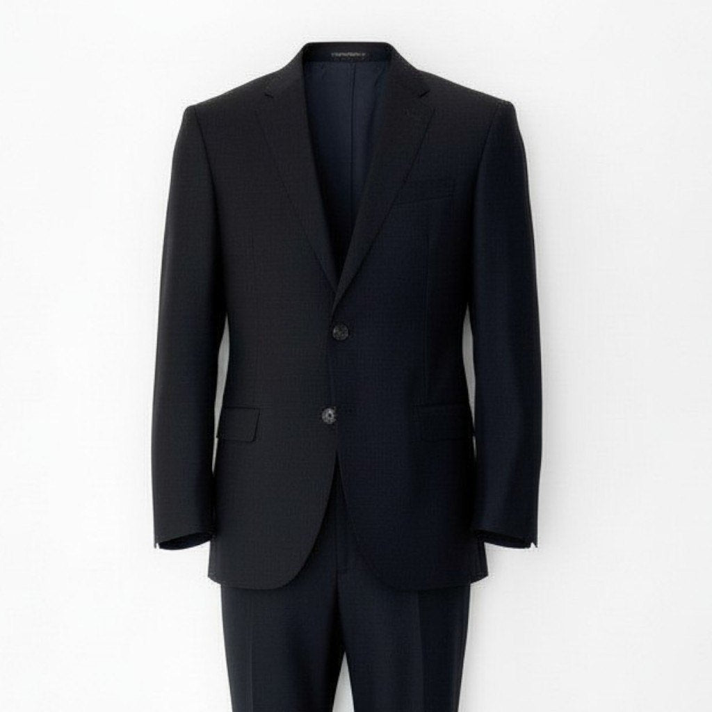 11c29 【美品】 ARMANI COLLEZIONI アルマーニコレツィオーネ M LINE セットアップスーツ シングルスーツ 2B メンズ 紳士服 フォーマル ビジネス イタリア製 50 ブラック ウール100％u02t