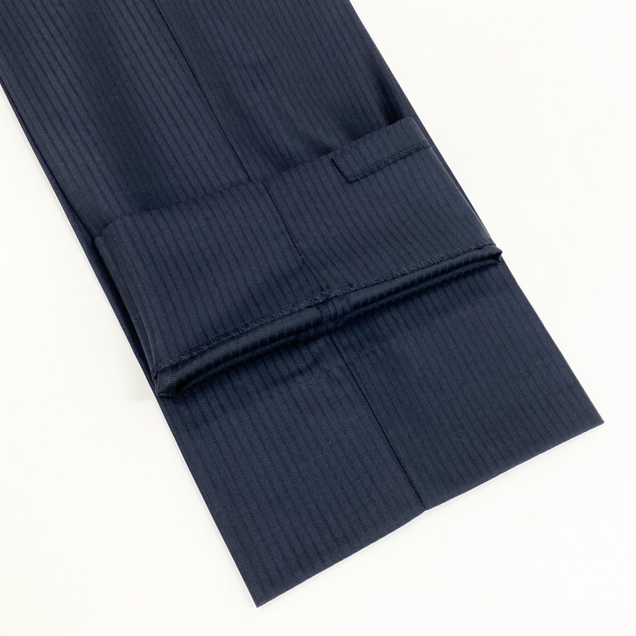 59j6 《極美品》 NICOLE Selection ニコルセレクション 大きいサイズ 3ピース スリーピース シングルスーツ 2釦 ストライプ柄 ビジネス フォーマル 52 ネイビーu02t