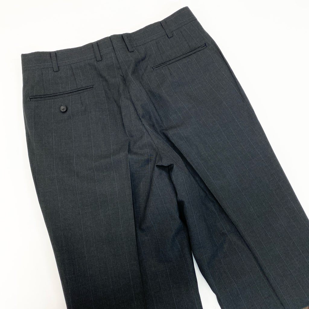 16a27 Burberrys バーバリーズ スーツセットアップ テーラードジャケット スラックスパンツ ストライプ 94-84-165 AB4 グレー ウール100％ メンズ 男性用o07t