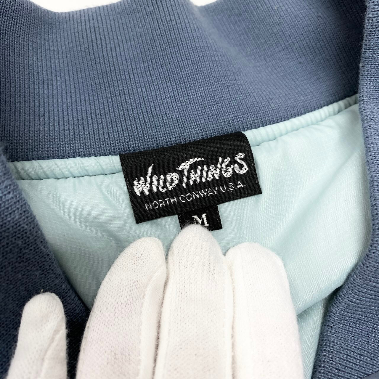 15e11 WIND THINGS ワイルドシングス 中綿ジャケット ブルゾン アウター WT22513ST-LT Mサイズ ブルー ナイロン100％ メンズ 男性用k02i