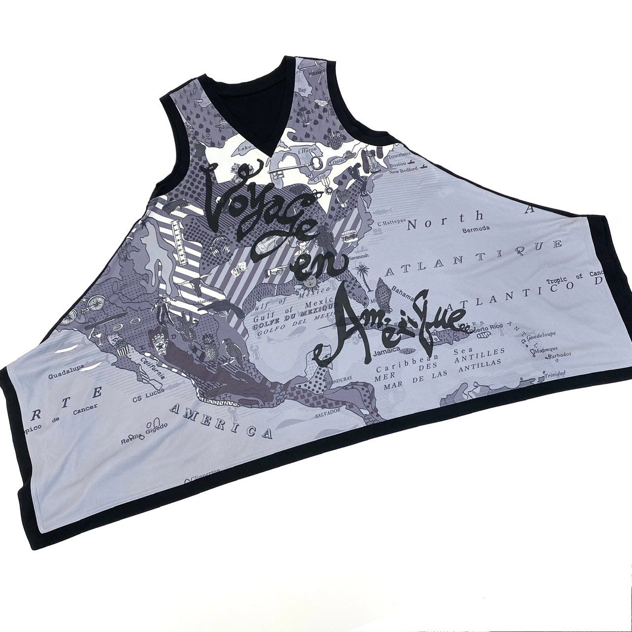 76a28 TOKUKO 1er VOL トクコプルミエヴォル チュニックワンピース ノースリーブ トップス 9 Mサイズ相当 ブラック レディースo07t