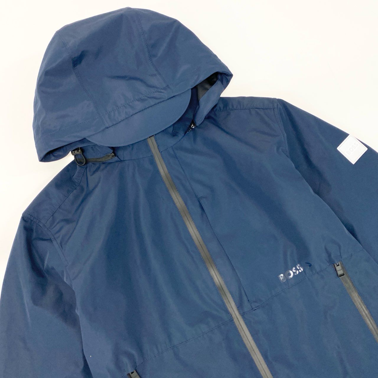 71i26 HUGO BOSS ヒューゴボス マウンテンパーカ― 52 ネイビー トレッキング アウトドア 防水 フード取外し可t18r