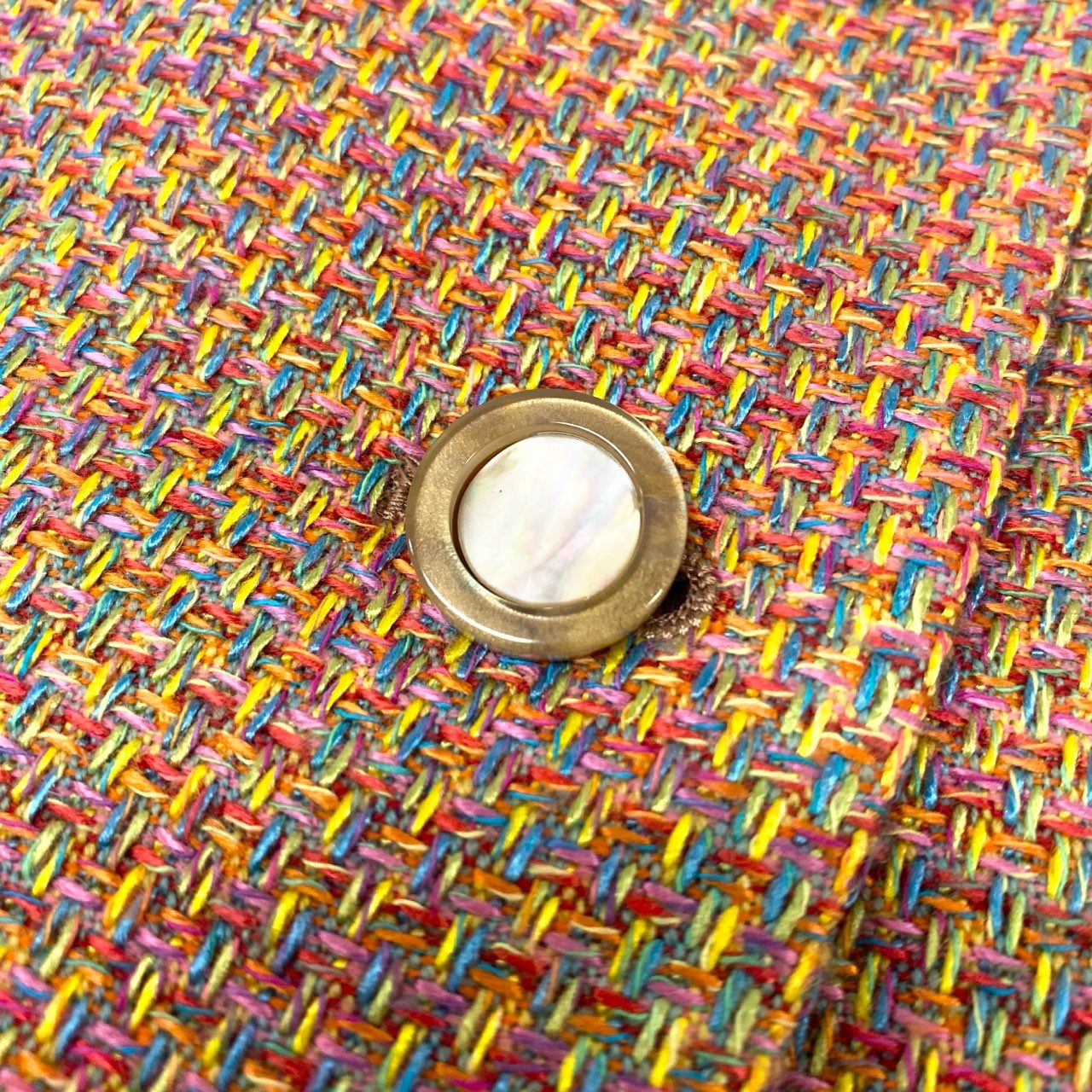 55k11 NINA RICCI Boutique ニナリッチ セットアップスカート ツイード生地 フランス製生地 ノーカラージャケット ひざ丈スカート レディース 女性用 11 マルチカラーu02t