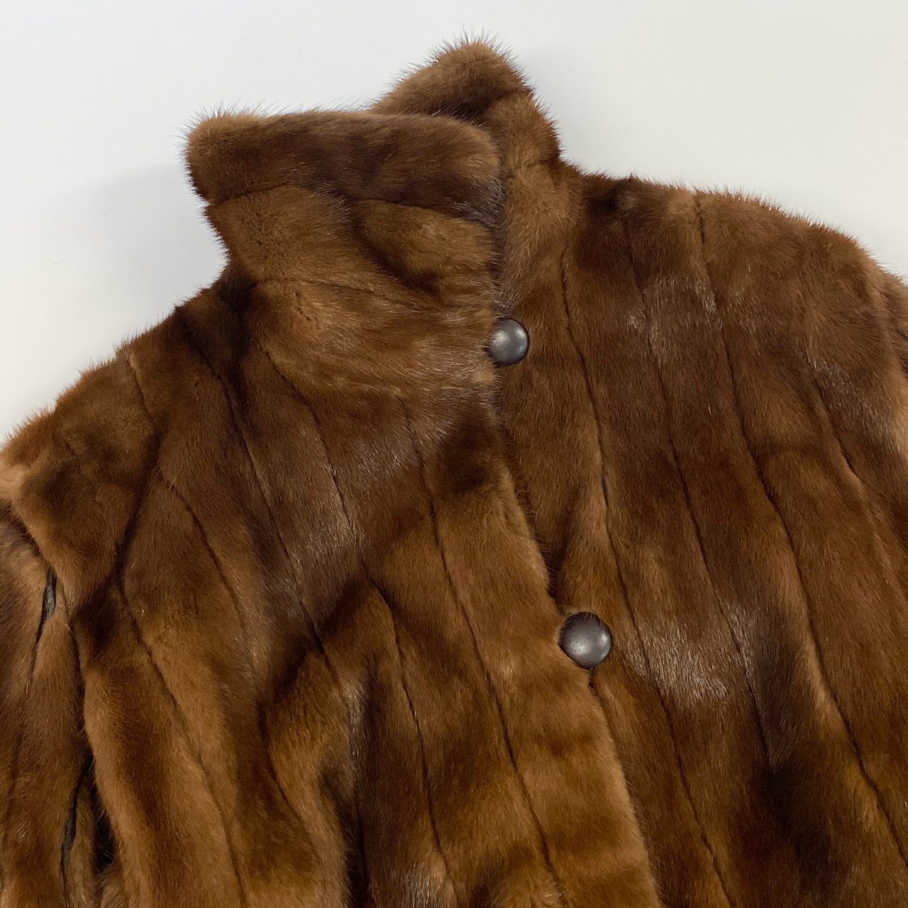 23l1 EMBA エンバ スカンブラウンミンク レアデザイン コート 11号 ブラウン 本毛皮 デミバフ ジャケット MINK FUR リアルファーt18r