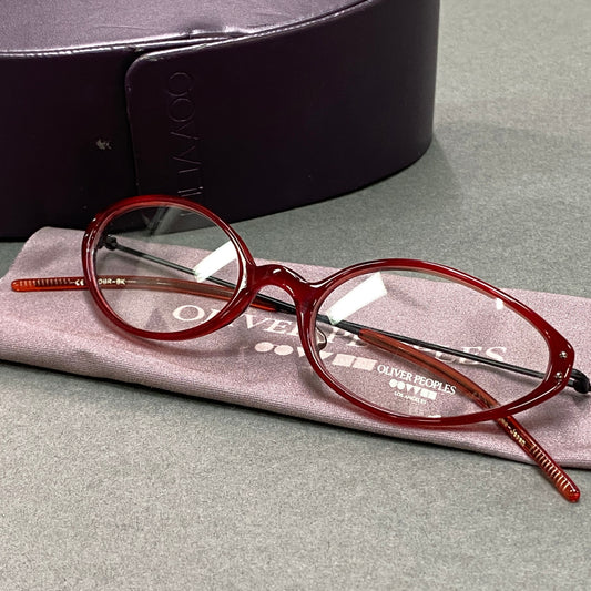 g29《美品》 OLIVER PEOPLES オリバーピープルズ CUOBR アイウェア 眼鏡 メガネ レッド Frame Japan ハードケース付き