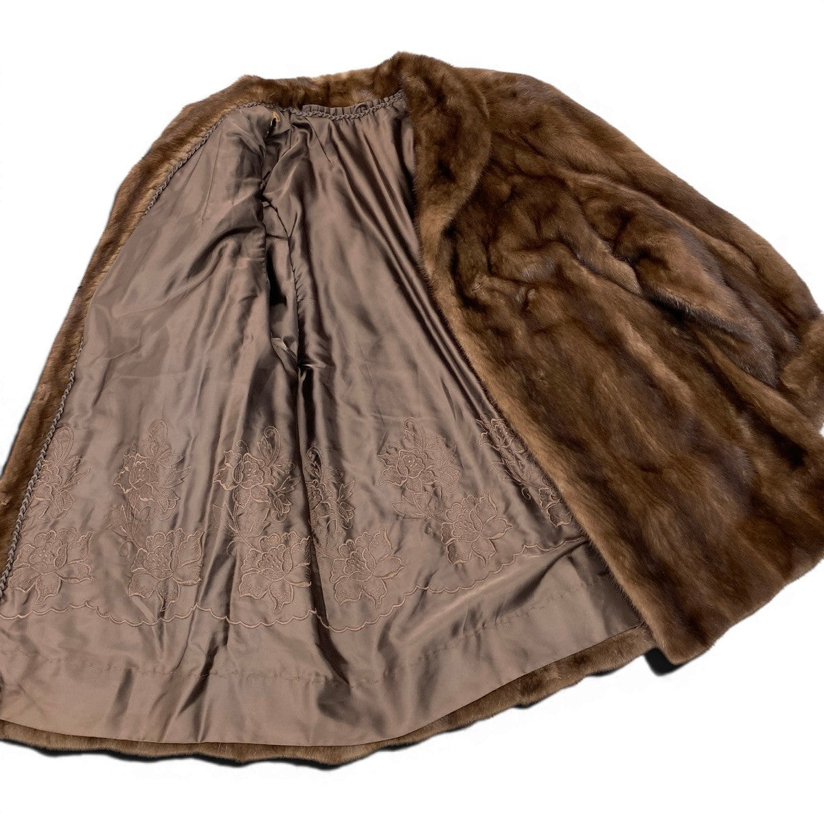 6g13 SAGA MINK サガミンク 銀サガ ミンクコート パステルミンク 最高級本毛皮 ライトブラウン系 MINK FUR レディースu02t