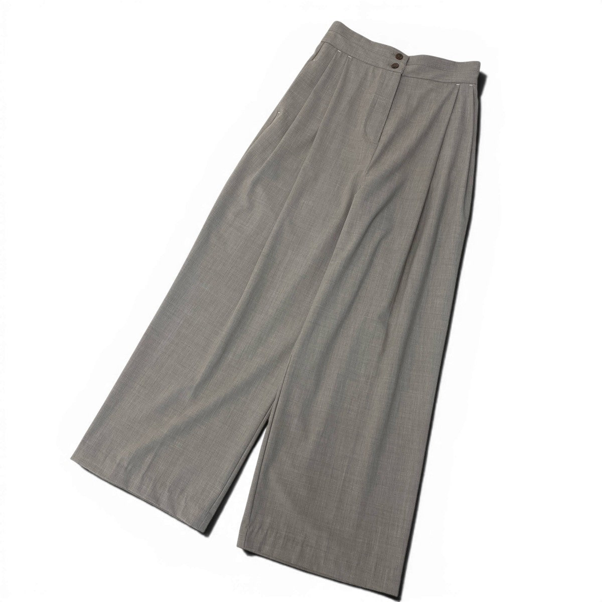 69g14 YENN イエン 23SS セットアップ カーディガンジャケット 2タックワイドパンツ サイズFREE ベージュ レディースu02t