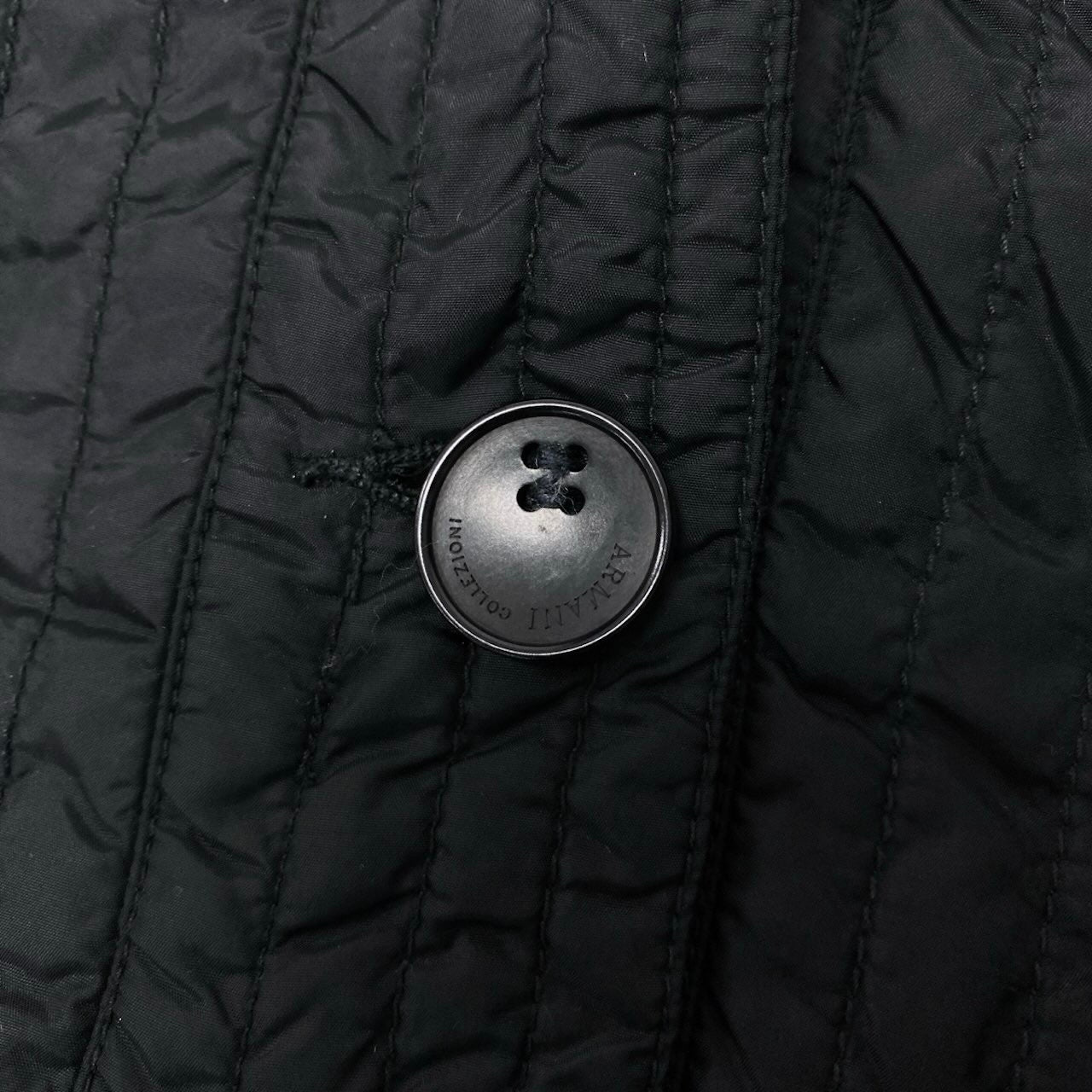 89g20 ARMANI COLLEZIONI アルマーニコレツィオーネ ナイロンジャケット キルティング 軽量 サイズ48 ブラック ナイロン100％ レディース 女性用u02t