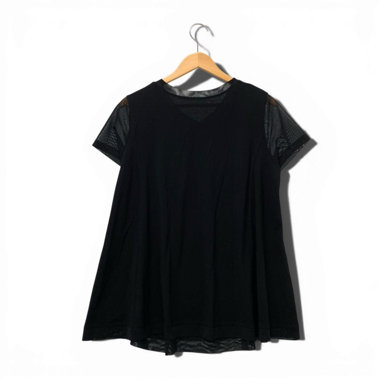 59b17 TOKUKO 1er VOL トクコプルミエヴォル 半袖 チュニック ワンピース ドレス ストレッチ レース切替 9 ブラック 画像参照 レディースo07t