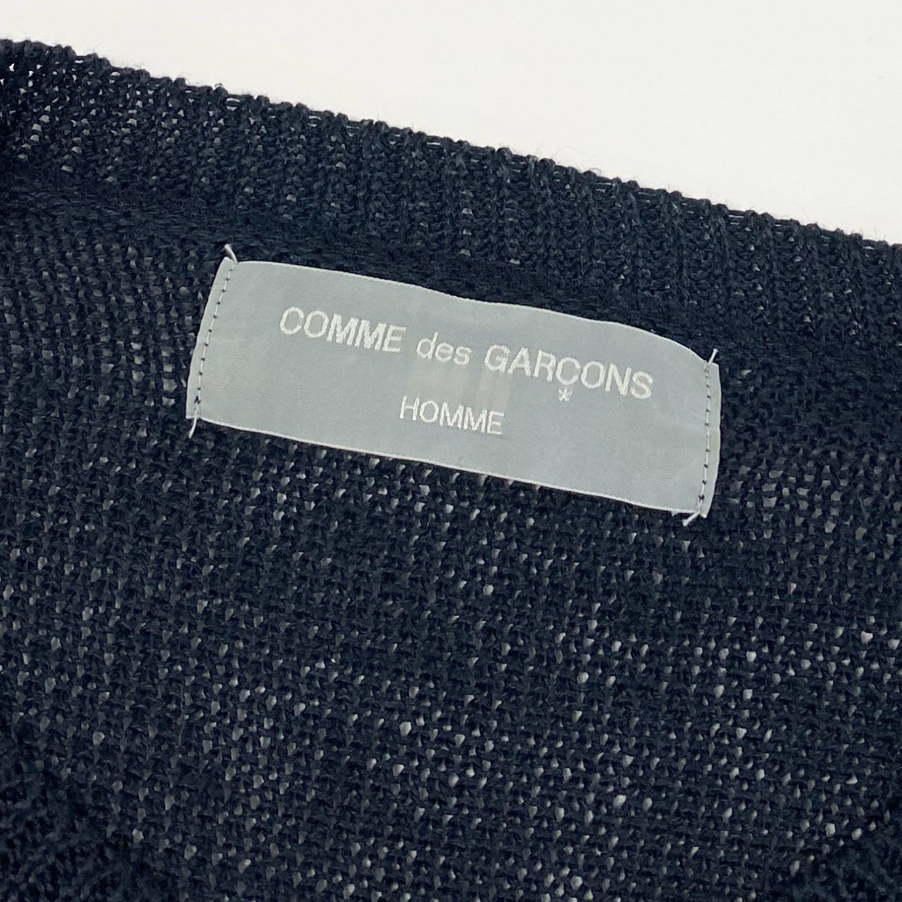 Ab20 COMME des GARCONS HOOME コムデギャルソンオム 1994 田中オム サマーニット セーター ネイビー ストライプ リネン 90su02t