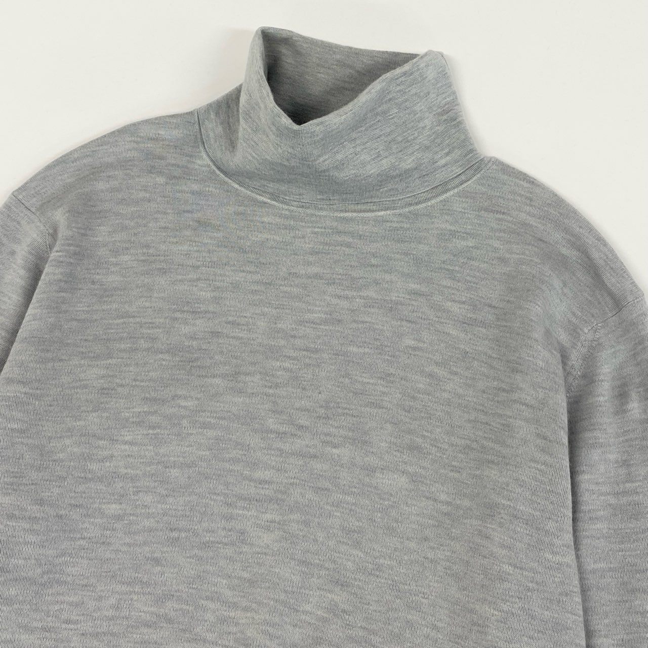 54g10 MANRICO CASHMERE マンリコ カシミヤ タートルネックニットセーター カシミヤセーター サイズ4 ライトグレー カシミヤ