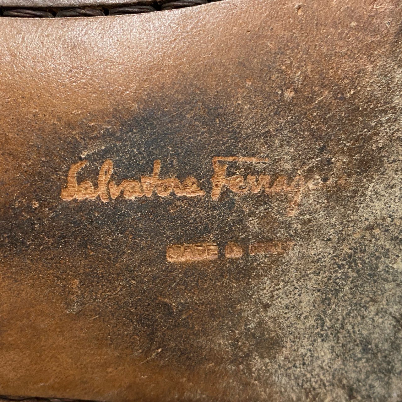 2a23 Salvatore Ferragamo サルヴァトーレフェラガモ ビットローファー ガンチーニ レザーシューズ メンズ 紳士服 サイズ7 1/2 マットブラック leatheru02t