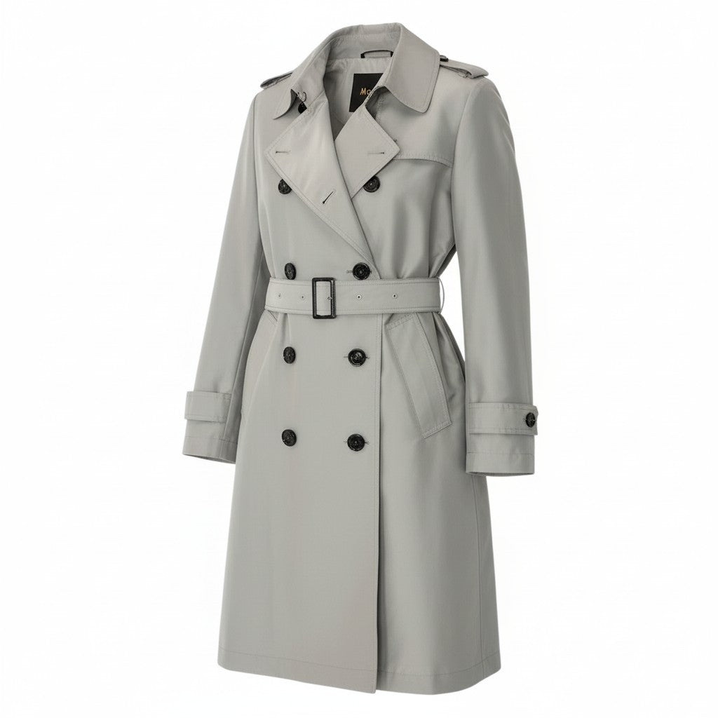 13c5 MOORER ムーレー トレンチコート スプリングコート サイズ42 グレー レディース 女性用 コートk02i