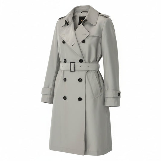 13c5 MOORER ムーレー トレンチコート スプリングコート サイズ42 グレー レディース 女性用 コートk02i