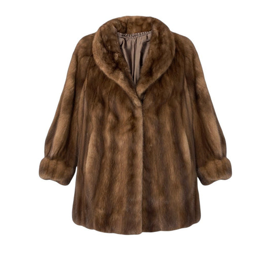 6g13 SAGA MINK サガミンク 銀サガ ミンクコート パステルミンク 最高級本毛皮 ライトブラウン系 MINK FUR レディースu02t
