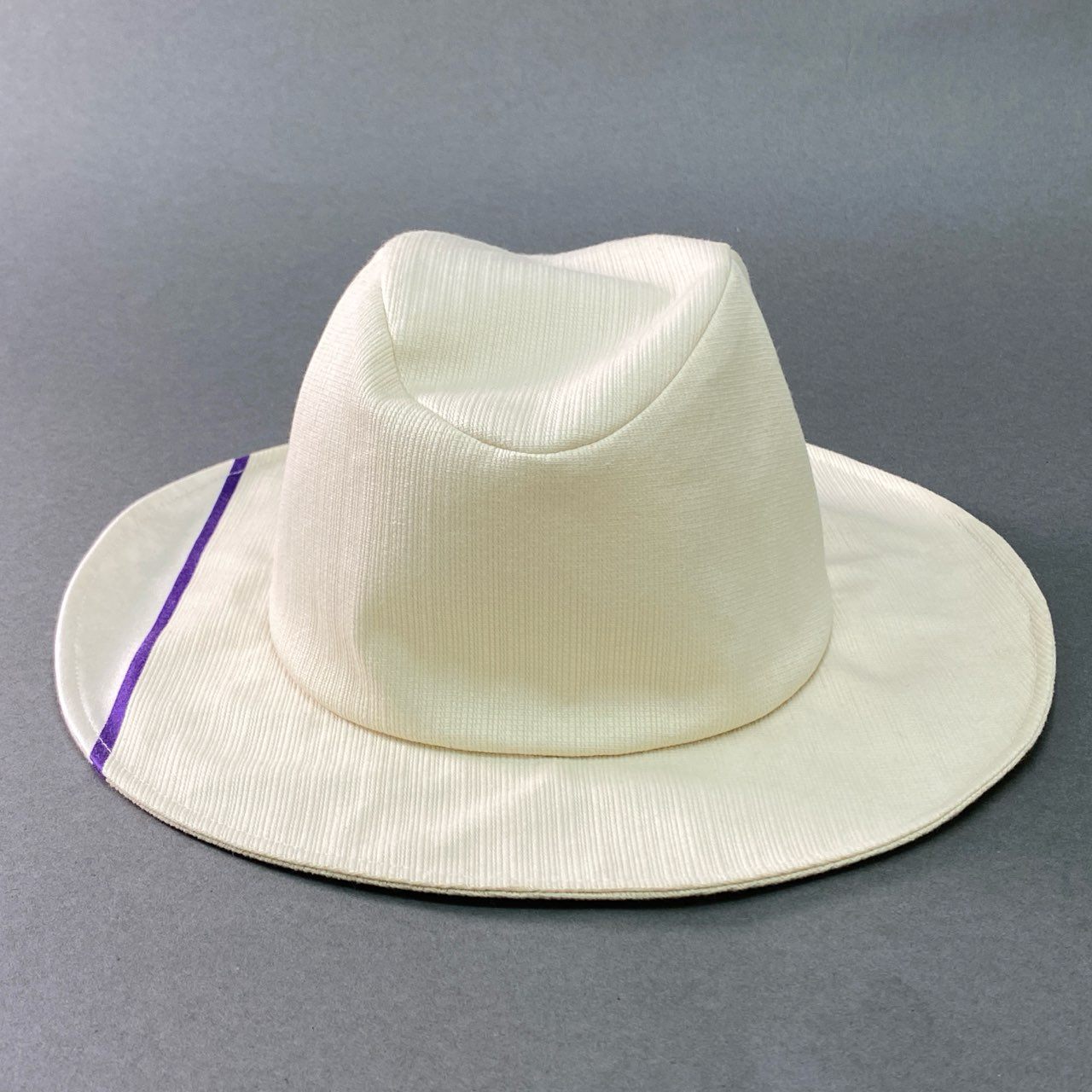 《美品》 Yohji Yamamoto POUR HOMME ヨウジヤマモト プールオム ライン入り コットンハット アイボリー 画像参照 帽子 HAT ヘッドウェア 箱付き
