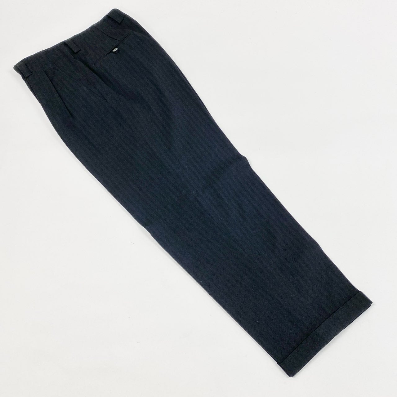 56k27 MEN`S TENORAS メンズティノラス CALZTURE UOMO セットアップスーツ 3ピース スリーピース ダブルブレスト ストライプ柄 メンズ 紳士服 大きいサイズ XL ブラック ウール100％o07t