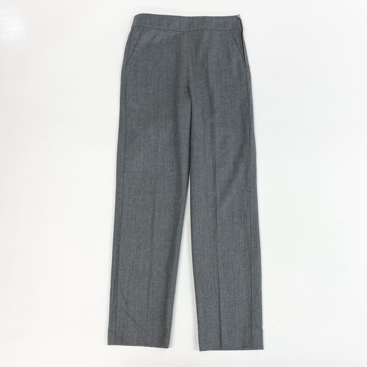 26j24 《美品》AGNONA アニオナ スラックス テーパードパンツ ウールパンツ ボトム T70218 36サイズ グレー レディースu02t