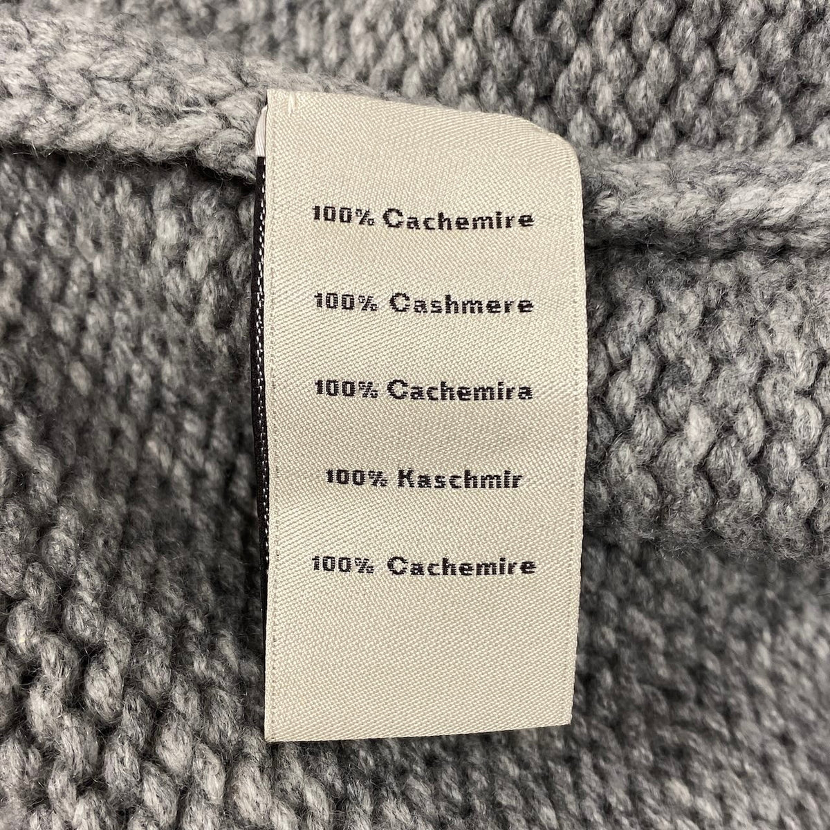 59i15 《未使用品》 HERMES エルメス 23AW Decalcomanie デルコマニー ニット セーター M グレー カシミヤ100 メンズu02t