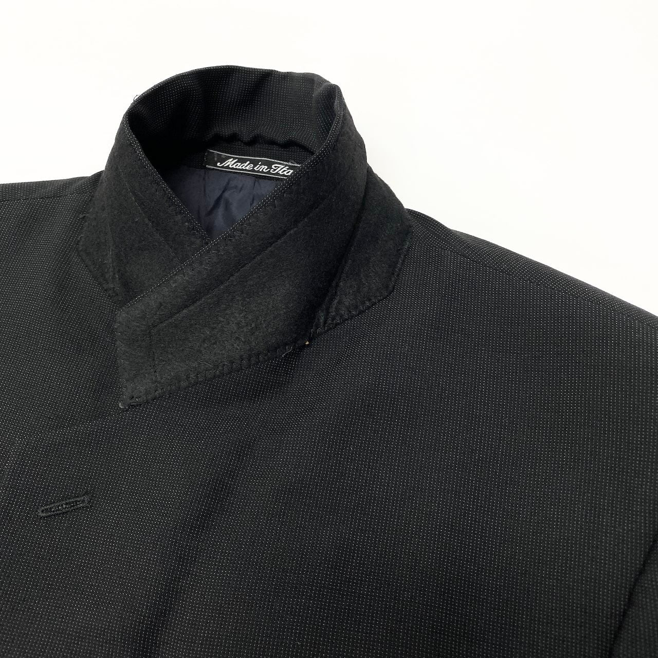 43c30 GIORGIO ARMANI LE COLLEZIONI ジョルジオアルマーニ セットアップスーツ シングル 3B 背抜き メンズ 紳士服 ビジネス 44REG ブラックo07t
