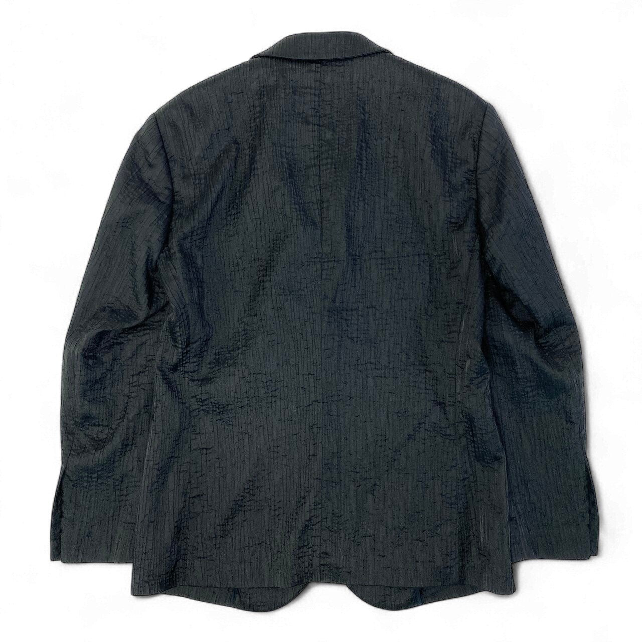 68d30 EMPORIO ARMANI エンポリオアルマーニ JOHNY LINE テーラードジャケット 背抜き 2B サイズ50 ブラック メンズ 紳士服u02t