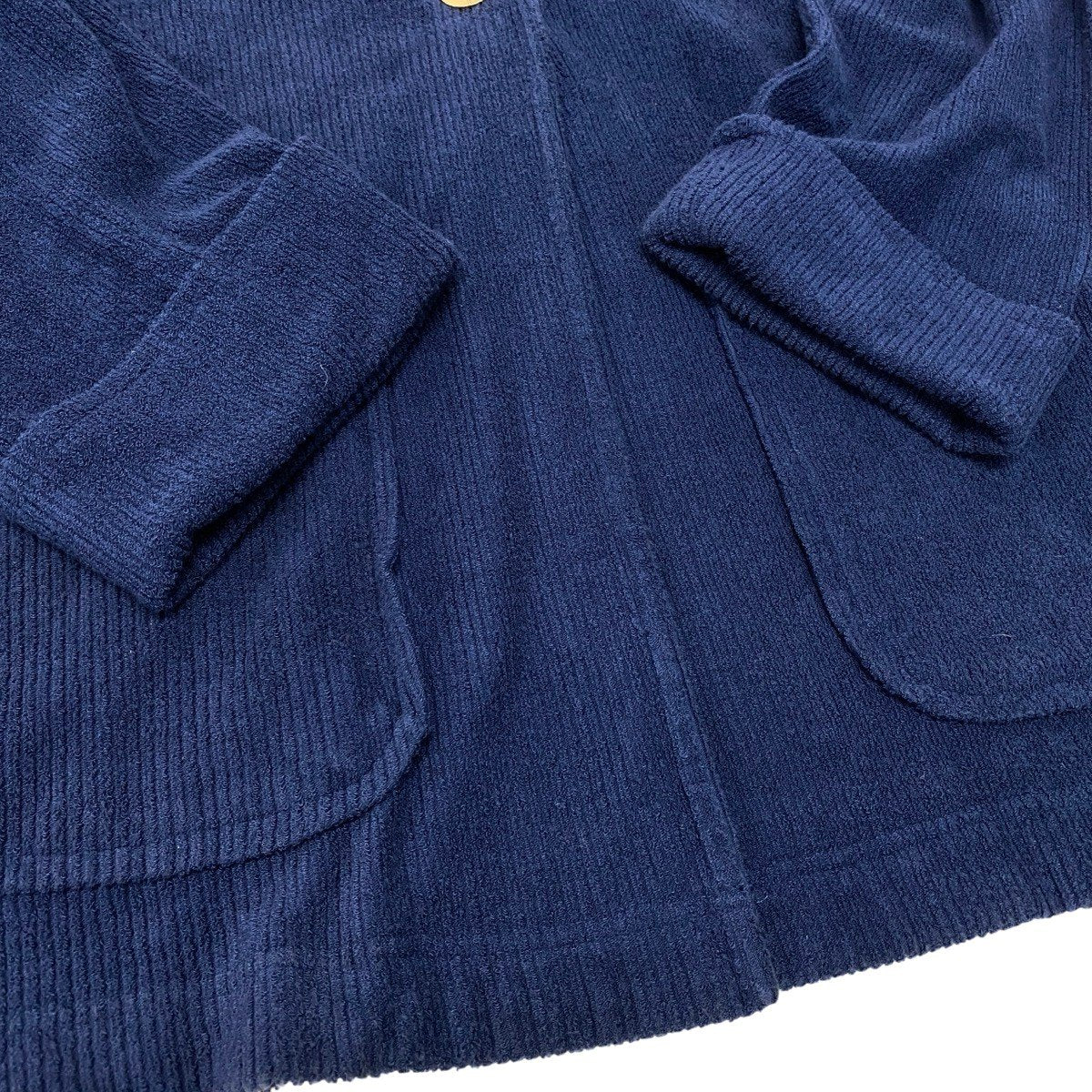 Eh10 Christian Dior SPORT クリスチャンディオール チェスターコート リブパイル CDロゴ 金ボタン サイズM ネイビー レディースo07t