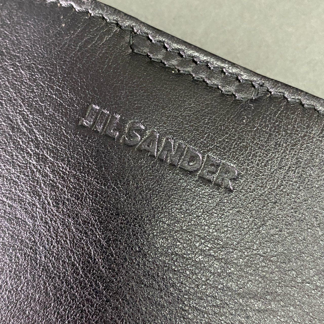 Ck12 JIL SANDER ジルサンダー レザー トートバッグ ブラック Leather 本革 ユニセックス TOTE BAG