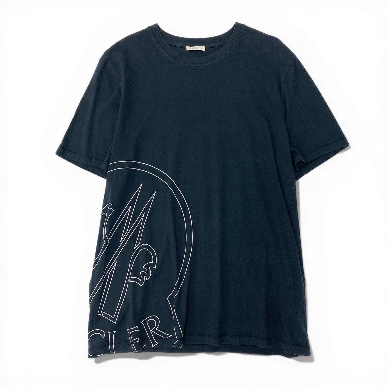 78d9 MONCLER モンクレール MAGLIA T-SHIRT カットソー サイズL ブラック Tシャツ 男性用t18r