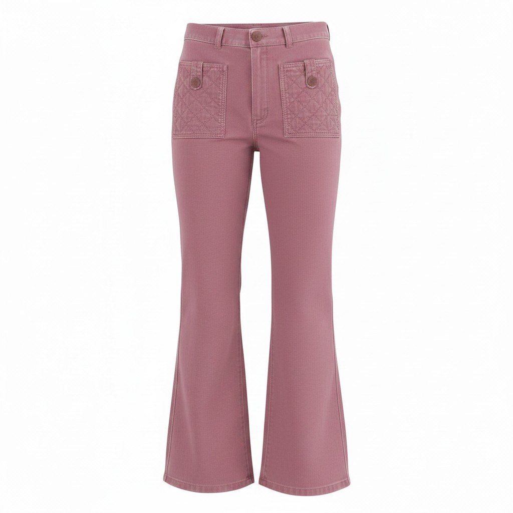 e1 CHANEL ココマーク マトラッセ クロップド丈デニム P22532V13443 38サイズ ピンク レディース 女性用ta1