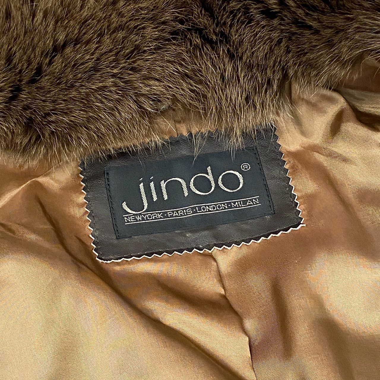 52k19 SAGA FOX サガフォックス 銀サガ 染め ブルーフォックス ファーコート 9 ブラウン 本毛皮 FOX FUR リアルファーt18r