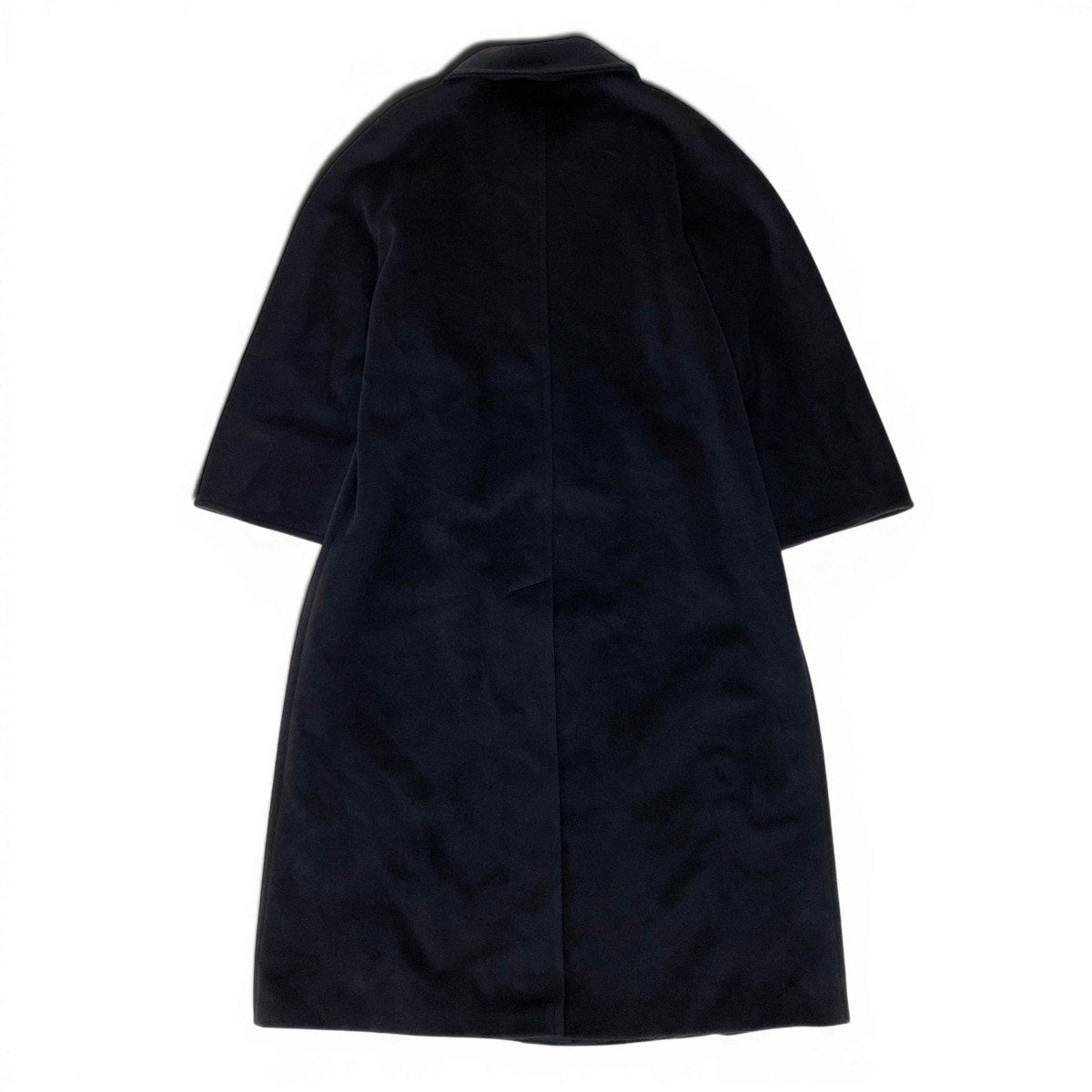 10g15 MaxMara マックスマーラ ステンカラーコート 超ロング丈  サイズ42 ブラック レディース 女性用u02t