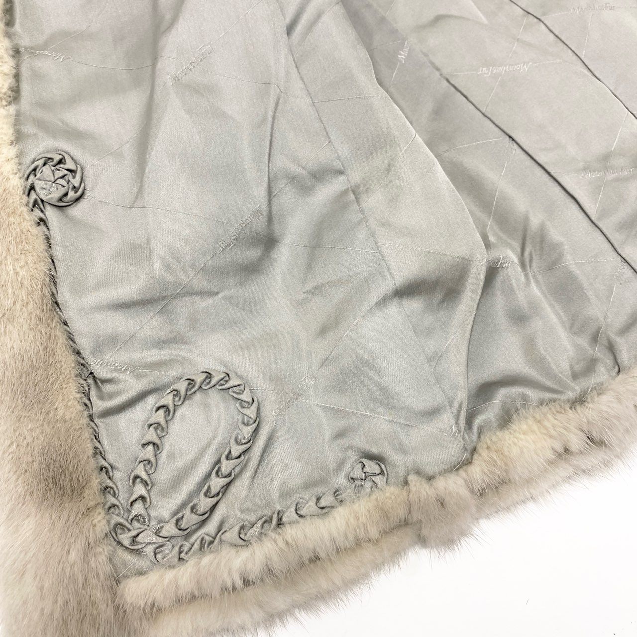 36k28 Moonbat ムーンバット サファイアミンク ミンクコート セミロングコート  最高級毛皮 MINK FUR 11 シルバーグレーu02t