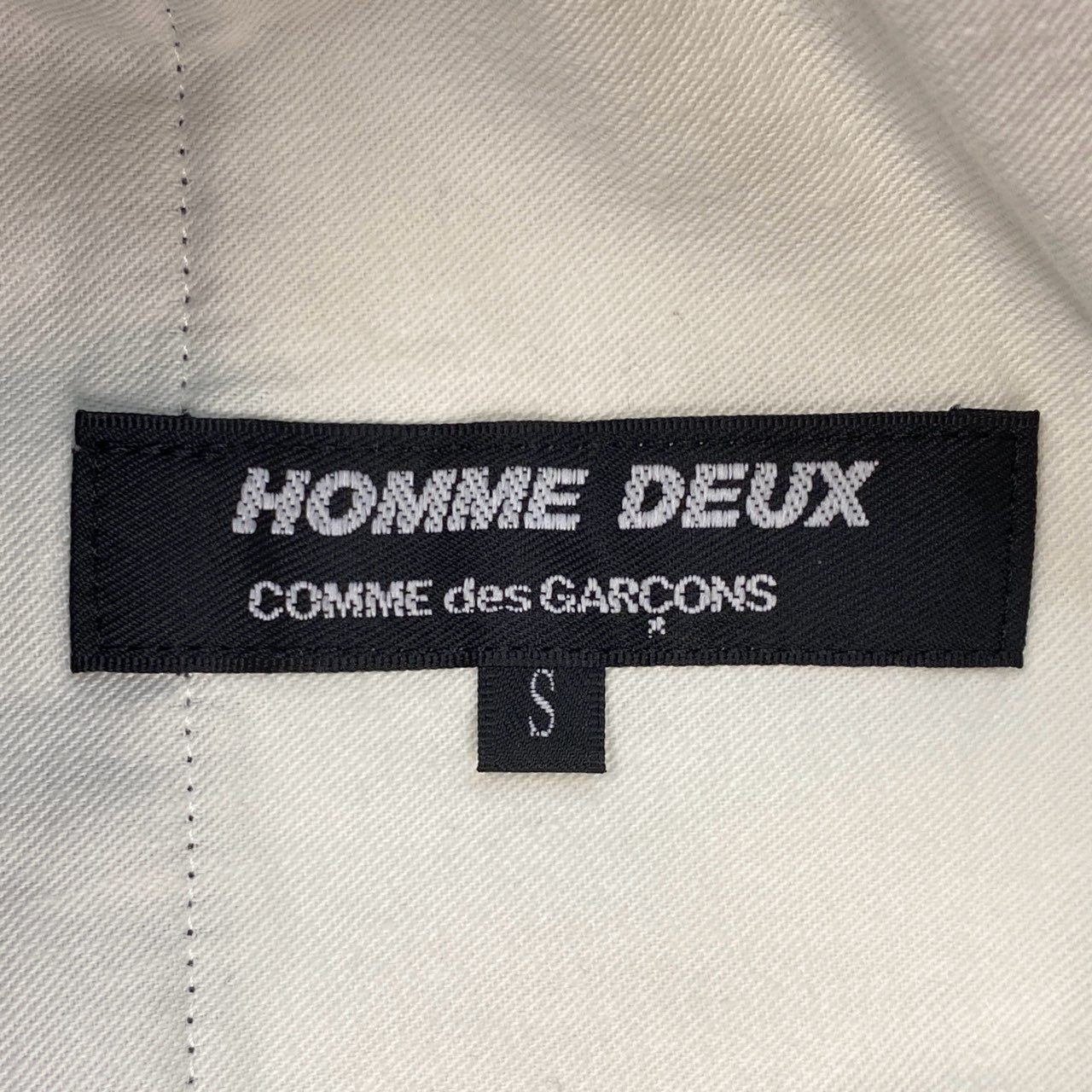 77j28《美品》COMME des GARCONS HOMME DEUX コムデギャルソン オムドゥ ウールスラックスパンツ ボトム テーパードパンツ AD2023 DL-P045 Sサイズ ブラック メンズu02t