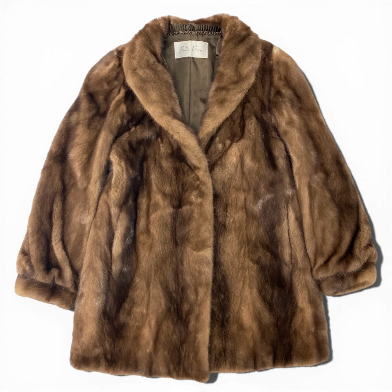 21c4 SAGA MINK サガミンク 銀サガ パステルミンク ファーコート サイズ13 ブラウン 最高級本毛皮 Pastel Mink Fur Coatt18r