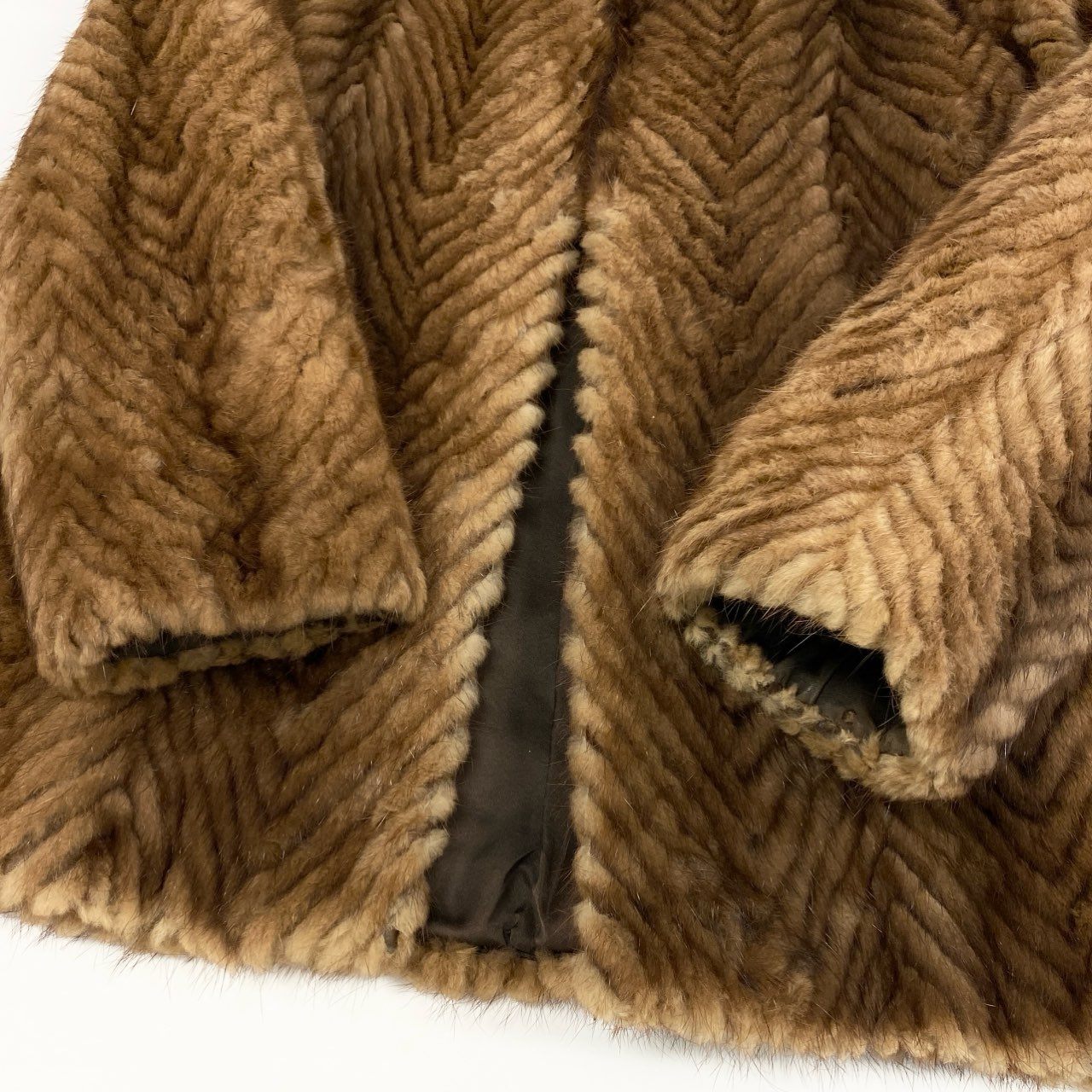 17a16 パステルミンク ミンクコート 毛皮コート ジャケット 11 ライトブラウン ミンクファー レディース 女性用t18r