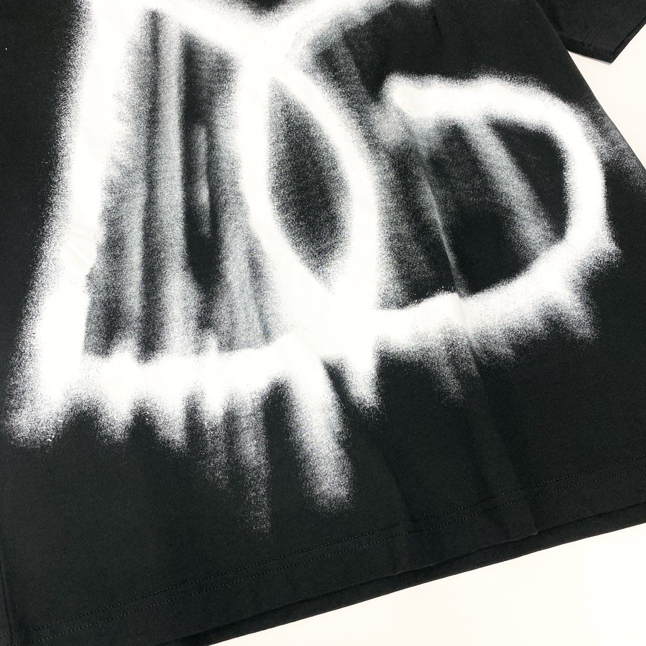 Ic5《極美品》 DOLCE&GABBANA ドルチェアンドガッバーナ ビジュー × グラフィティ Tシャツ Grafiti Logo Oversized T-shirt サイズ36 ブラック D&Gt18r