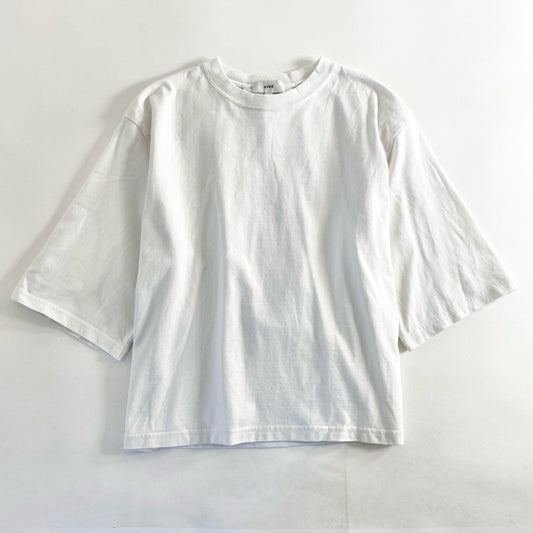 42d4 HYKE ハイク ビッグシルエットTシャツ ドロップショルダー 1 ホワイト 5分袖 Tee カットソー 日本製