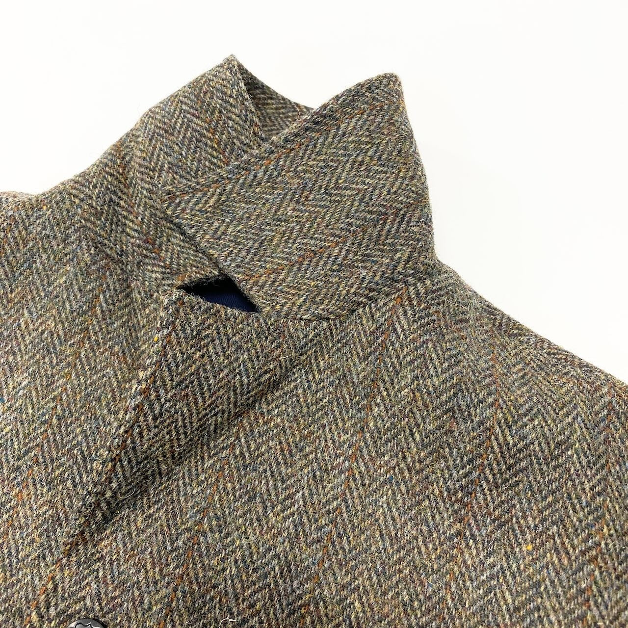 42c26 定価￥68,200 THAMES MMXX. テムズ × Harris Tweed ハリスツイード ワッキングジャケット サイズＭ カーキ ヘリンボーン ブレザー タグ付t18r