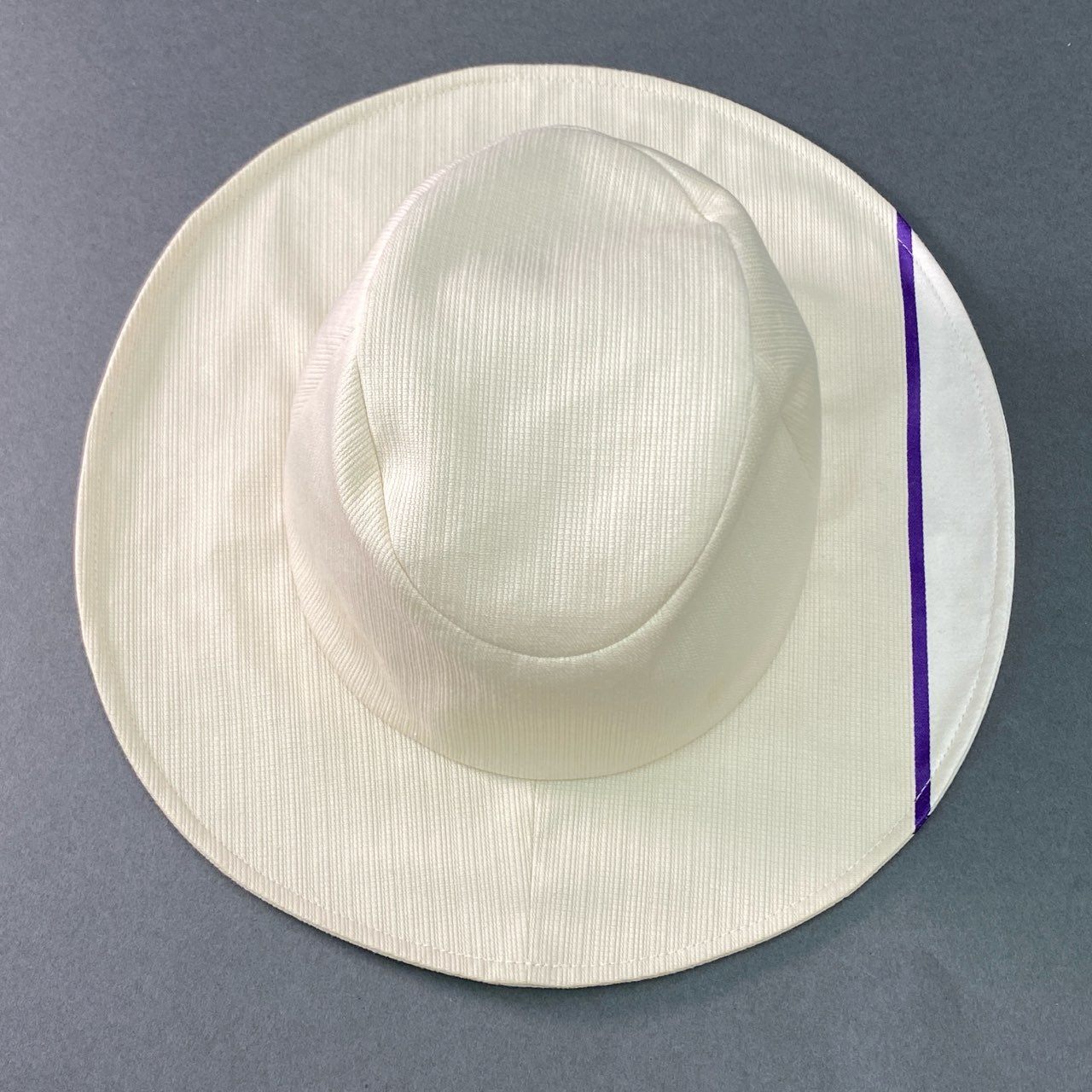 《美品》 Yohji Yamamoto POUR HOMME ヨウジヤマモト プールオム ライン入り コットンハット アイボリー 画像参照 帽子 HAT ヘッドウェア 箱付き