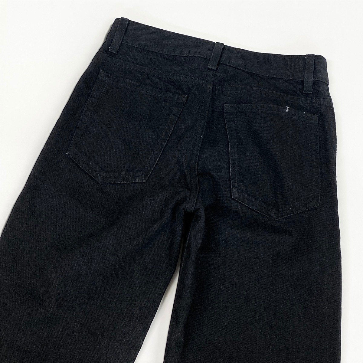 13i14 SAINTLAURENT サンローラン デニムパンツ ボトムス イタリア製 26サイズ ブラック コットン100％ レディースu02t