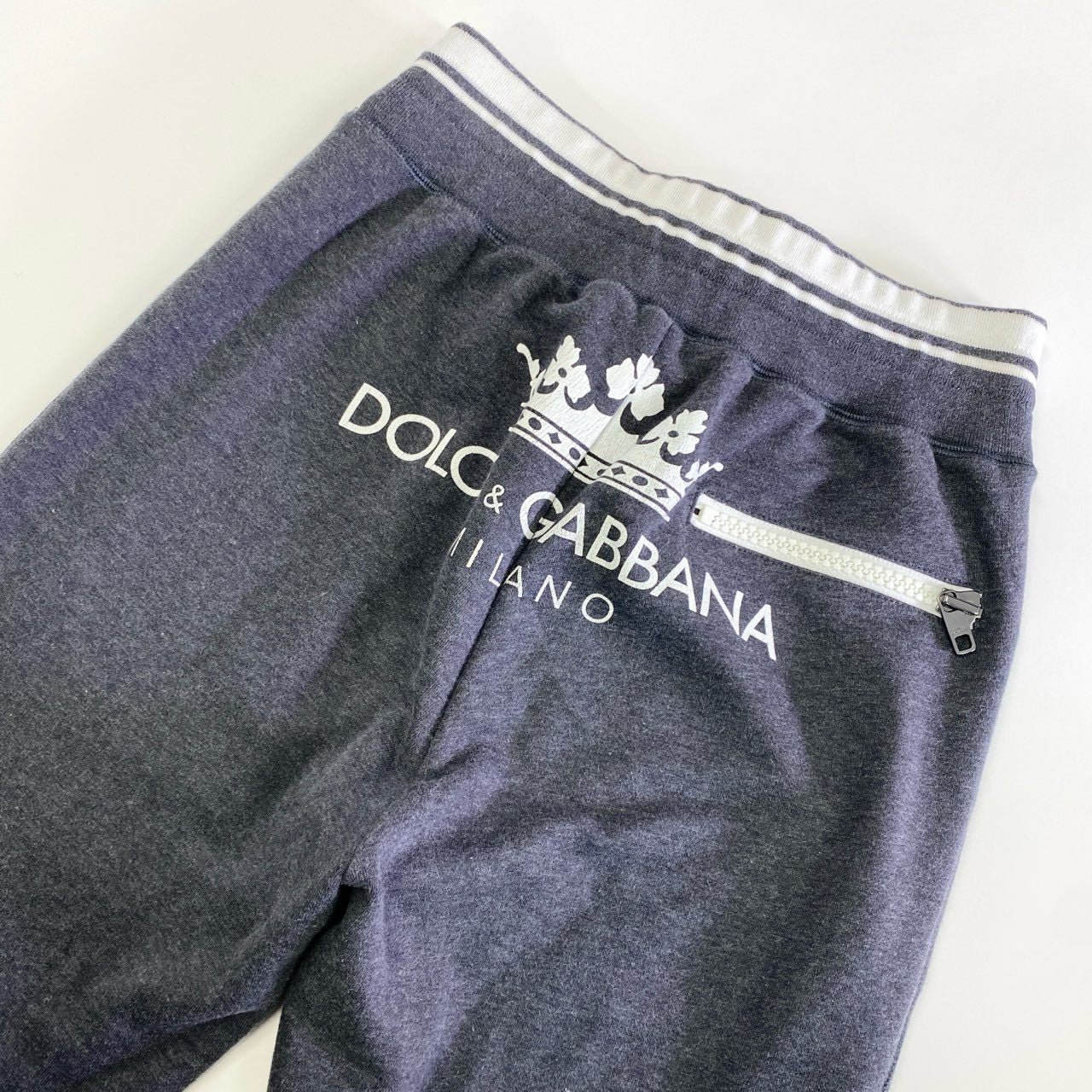 30j9 DOLCE&GABBANA ドルチェアンドガッバーナ GYASAT バックロゴ スウェットパンツ イージーパンツ サイズ44 グレー メンズ 男性用 イタリア製