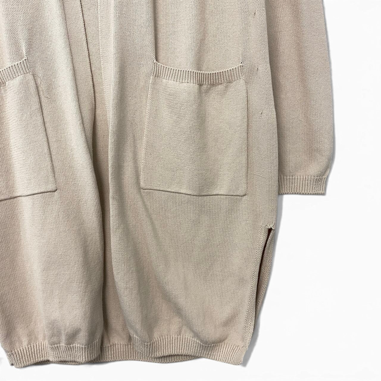 35h31 MaxMara マックスマーラ ロングカーディガン ロングスリーブニットカーディガン トップス ベージュ レディース 女性用u02t